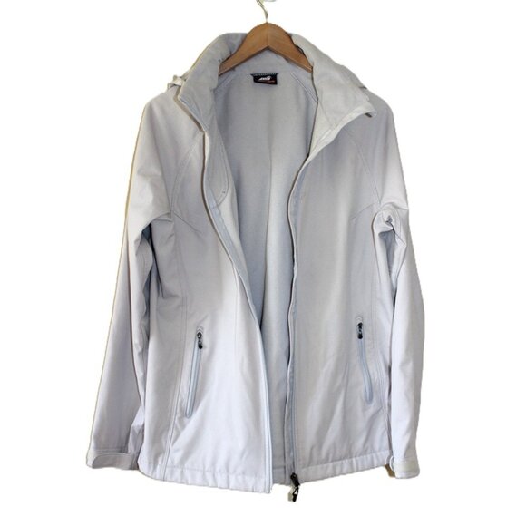 AVIA Spring/Fall Fleece-Lined Hooded Jacket in Light Grey (XL) - Picture 5 of 9